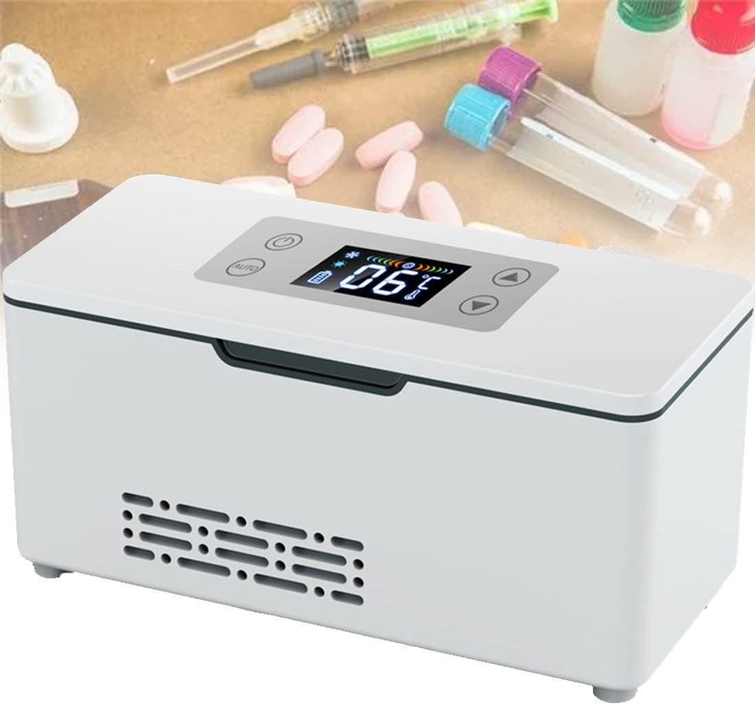DPDZSW Réfrigérateur portable pour insuline et médicaments, batterie 10 200 mAh, écran tactile, alimentation USB et voiture