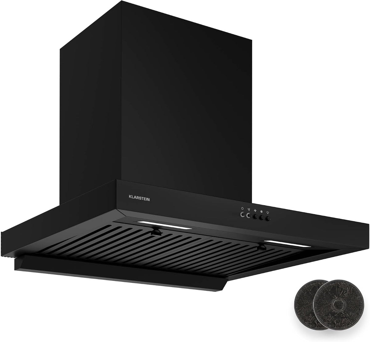 KLARSTEIN Hotte aspirante, 60 cm, LED 3800-4200 K, acier inoxydable, 52 dB, 120 W, 60 cm Hotte murale, Silencieuse 52 dB, 721 m3/h, CEE A++
