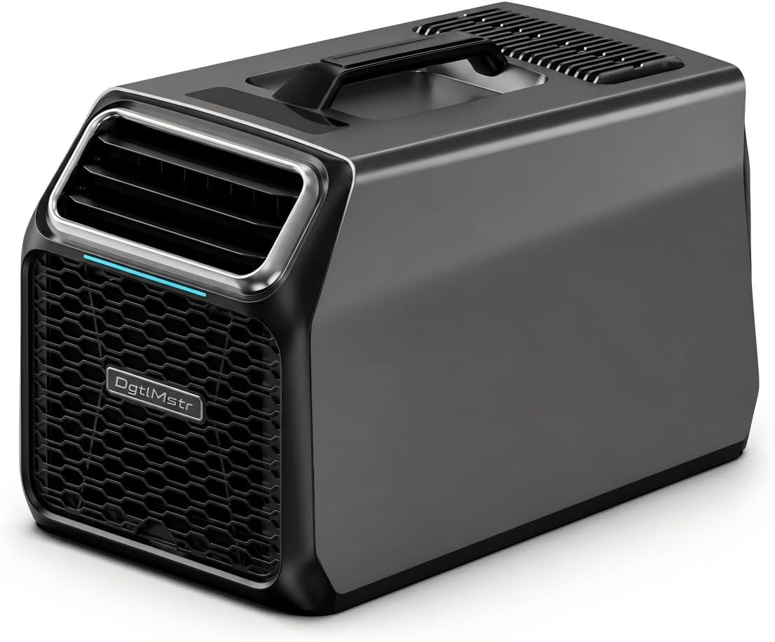 Climatiseur, 110V AC pour intérieur extérieur, télécommande, 3500 BTU, DgtlMstr, 10°C, 30°C, 50dB, 1500W, réglable, portable, commande tactile