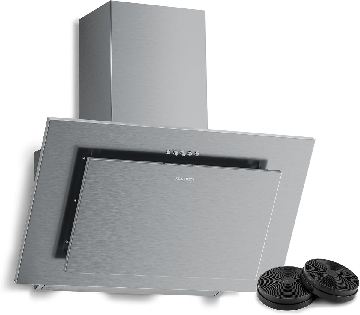 Hotte aspirante KLARSTEIN, éclairage LED, 60 cm, Hotte Cuisine Moderne, acier inoxydable, 3 Vitesses, 55 W, 254 m3/h, 404 m3/h