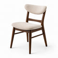 Chaise en bois de hêtre avec assise en lin beige