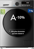 Lave-linge GEDTECH GLL71200BL, éclairage LED, 16 programmes, 7 Kgs, 1200 tr/mn, Eco, Intensif, Rapide, Très Faible conso