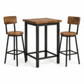 Ensemble table et tabourets en bois et métal