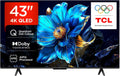 Téléviseur TCL 43P7K, QLED 43' 43P7K UltraHD 4K Dolby Atmos Google TV