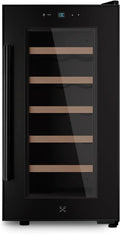 Cave à vin, 50 L, éclairage LED, LES PETITS CHAMPS, capacité 50 L, design élégant, CAVCB18, 18 bouteilles, 11°C, 18°C, réglable