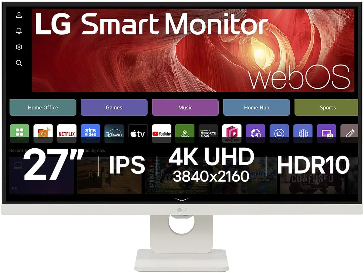 LG Moniteur PC, Smart Monitor 27U731SA-W 27', 60Hz, webOS 24, 5ms GtG 60Hz, HDR 10, DCI-P3 90%, CIE1976, Dalle IPS résolution UHD