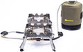 Ridgemonkey Réchaud de camping, pliable, acier inoxydable, 2700 W, RM186, Quad Connect Pro Réchaud complet RM186, réglable