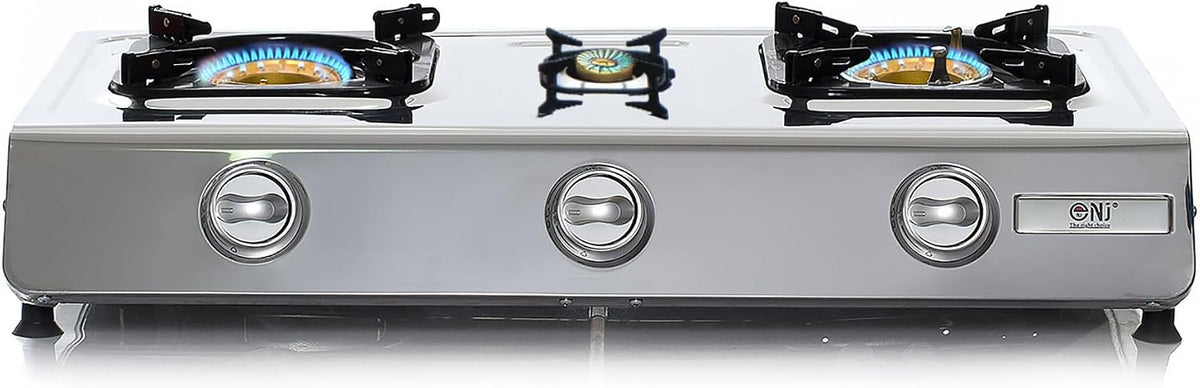 Plaque de cuisson, acier inoxydable, NJ NGB-300 Réchaud Camping Gaz, réglable, 27 300 BTU, NJ The right choice, 3 brûleurs, portable