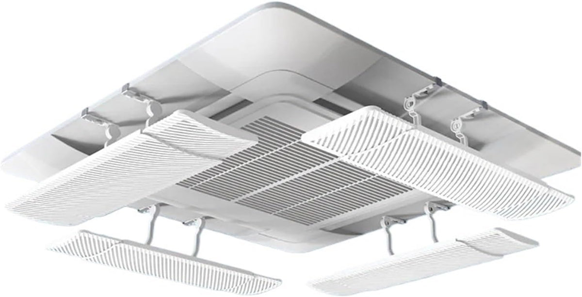 Générique CVB325 Lot de 4 déflecteurs d'air pour climatiseur cassette de plafond, protection contre le soufflage direct
