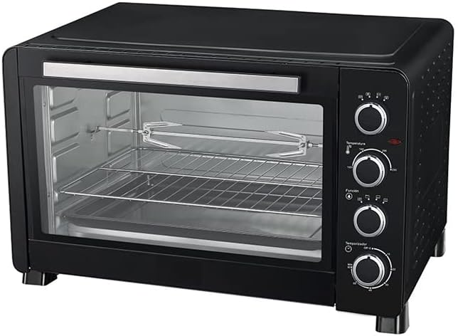 Mini four, 65 × 45 × 40 cm, réglable, acier inoxydable, Suinga, 66 l, 2 200 W, 645 × 450 × 395 mm, 240 V, 230 °C, 60 Hz, minuterie