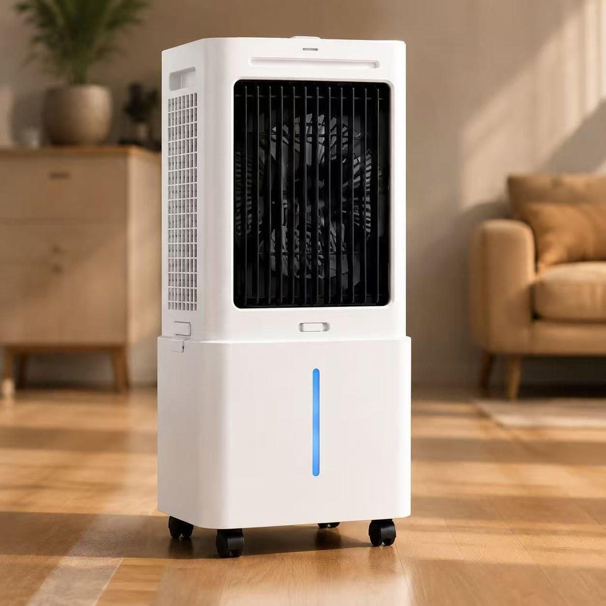 Climatiseur GYLRFA, 25 L, 3 Vitesses, 3 modes, Refroidisseur d'air 25 L, Vitesse du Vent de 6, 8 m/s, 3 Vitesses de Ventilation, portable