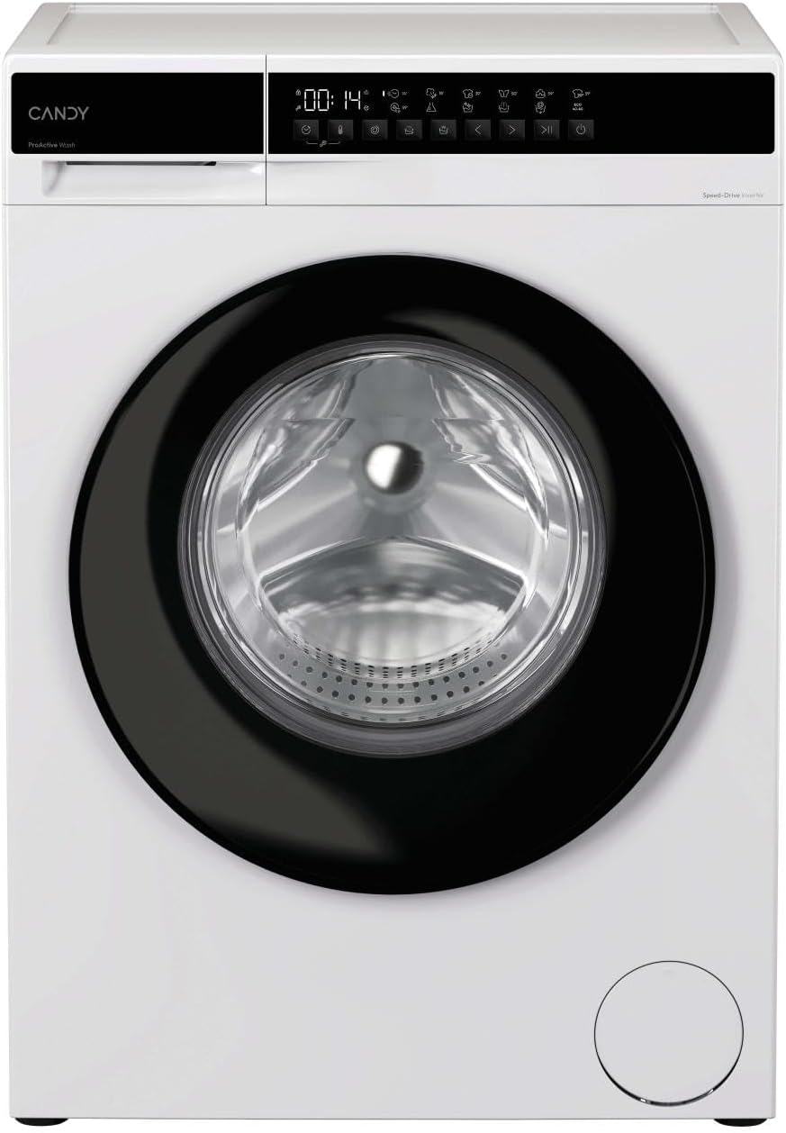CANDY 29B8-S Lave-linge, 1200 tr/min, éclairage LED, acier inoxydable, 9 kg, 42 l, 70 dB, 595 mm, 601 mm, 850 mm, 61 l, EY 29B8-S