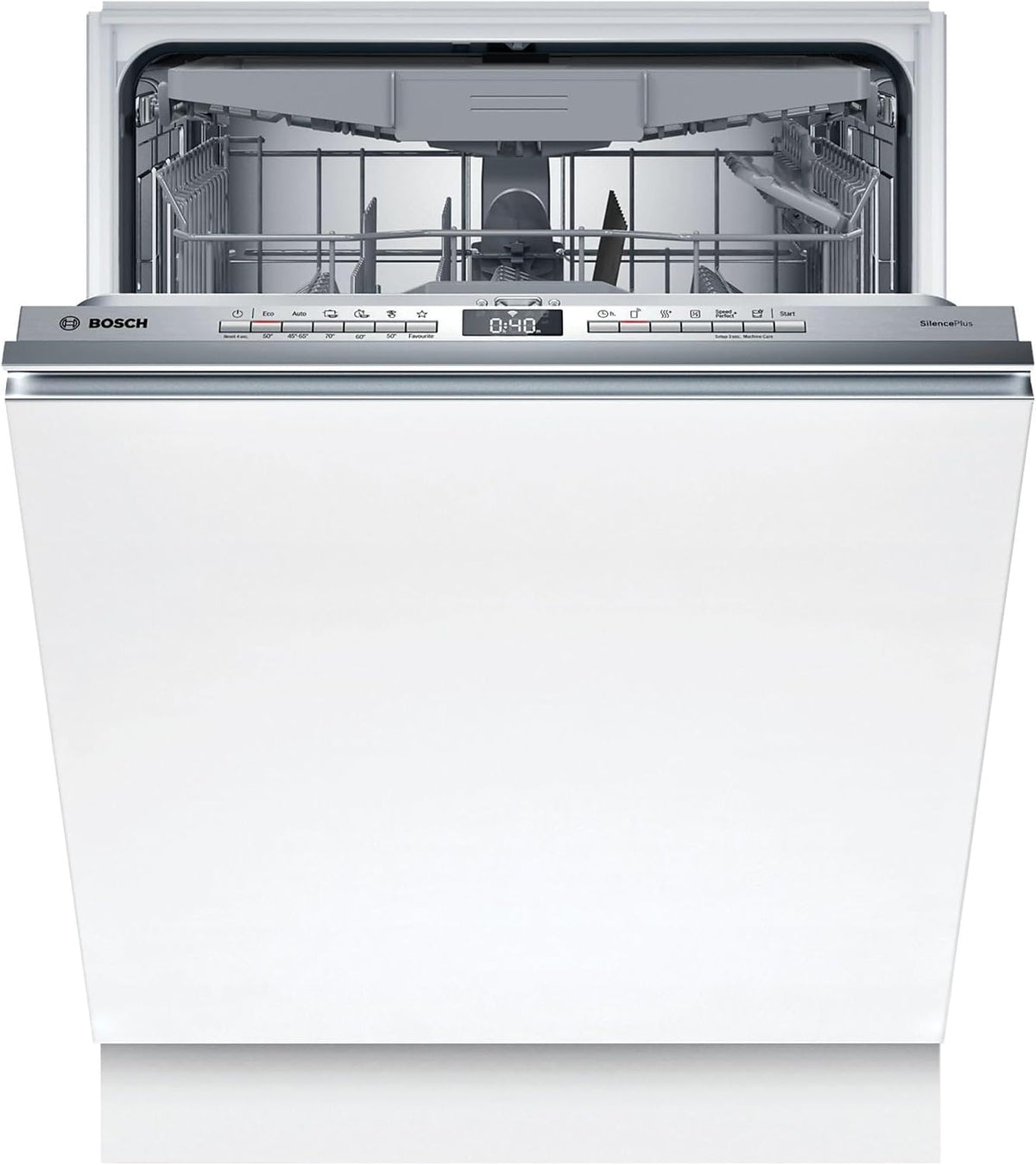 Bosch SMV4ECX28E Lave-vaisselle, 42 dB, réglable, verre, 41 dB, 60 cm, 50°C, 70°C, encastrable