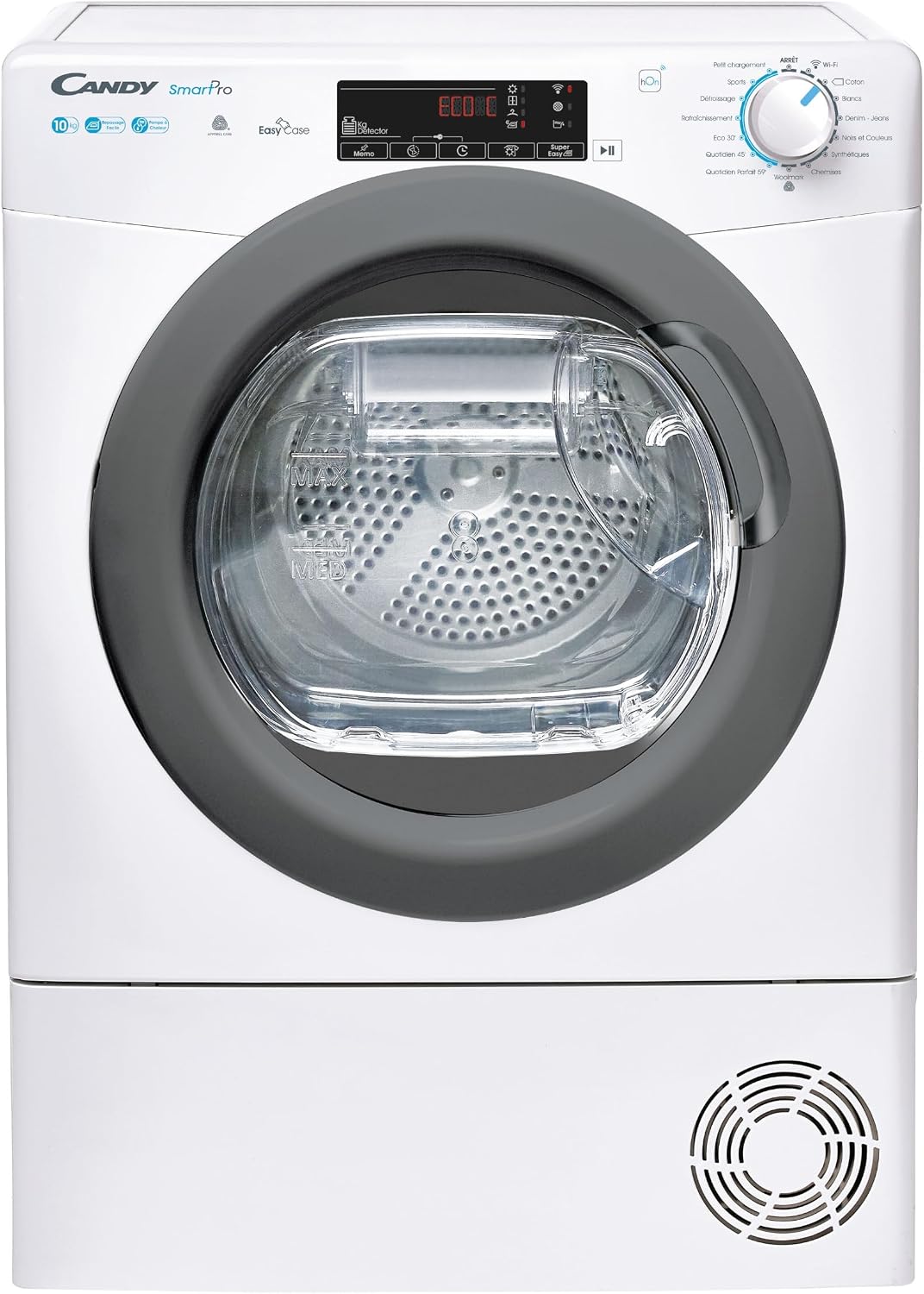 Sèche-linge avec pompe à chaleur, Wi-Fi, CSOEH10A2TREX-47, CANDY, 10kg, 15 programmes, 25 programmes, Sèche linge Condensation CSOEH10A2TREX-47