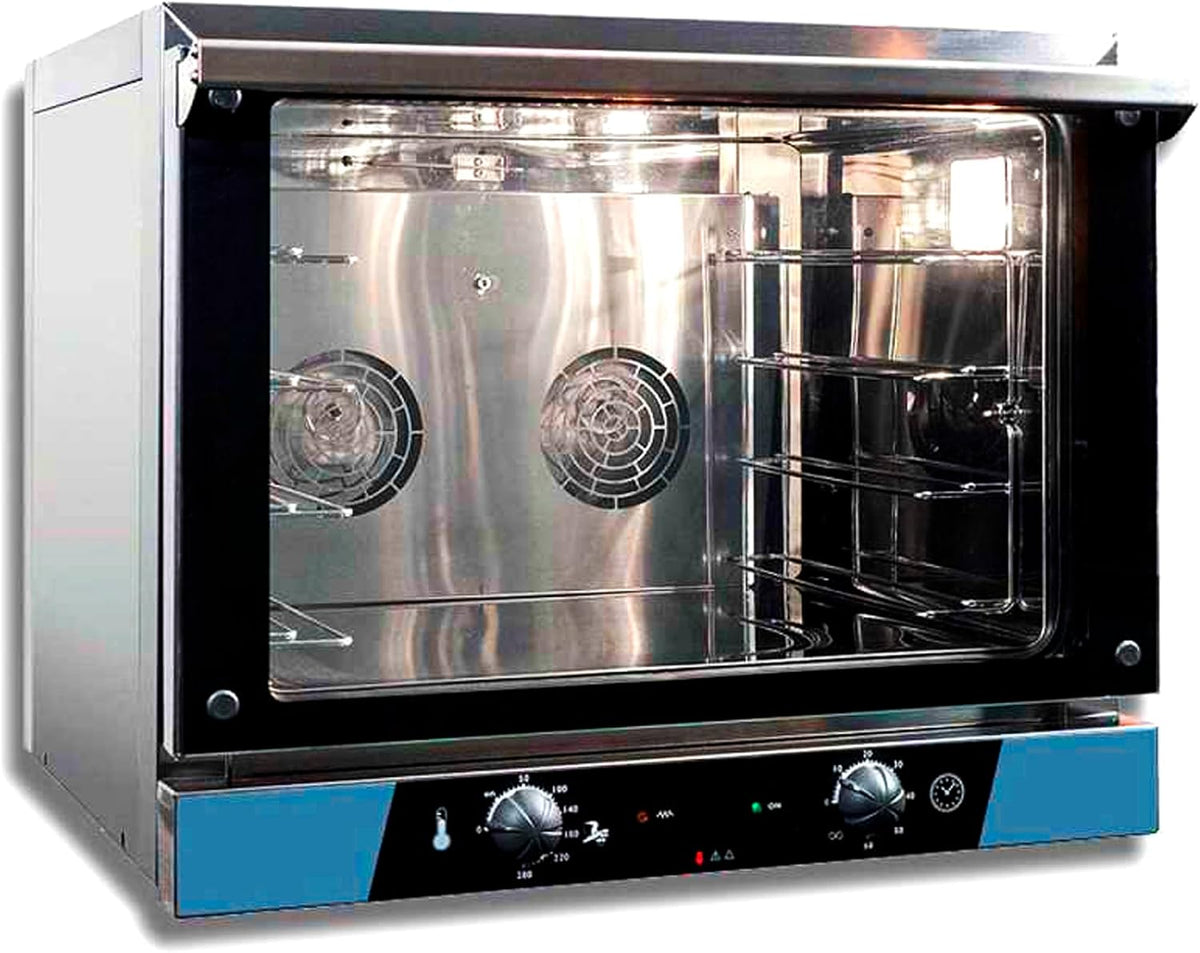 MBH - MAQUINARIA BAR HOSTELERÍA Four, 686 × 665 × 580 cm, avec 4 plateaux en dotation, acier inoxydable, 530 × 325 mm, 480 × 340 mm