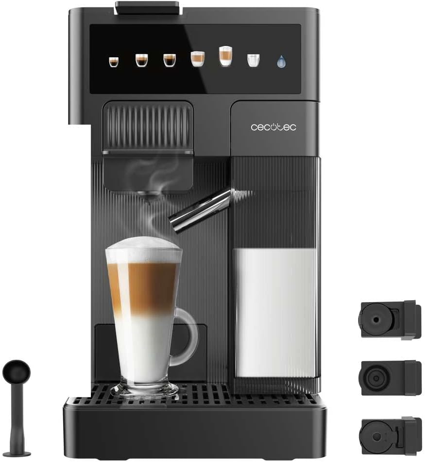 Cecotec Cafetière à capsules, 400 ml, 1350 W, 1, 6 L, Puissance 1350 W, Réservoir d'eau de 1, 6 L, 1, 6L, 20 Bars, 6 Types de Café