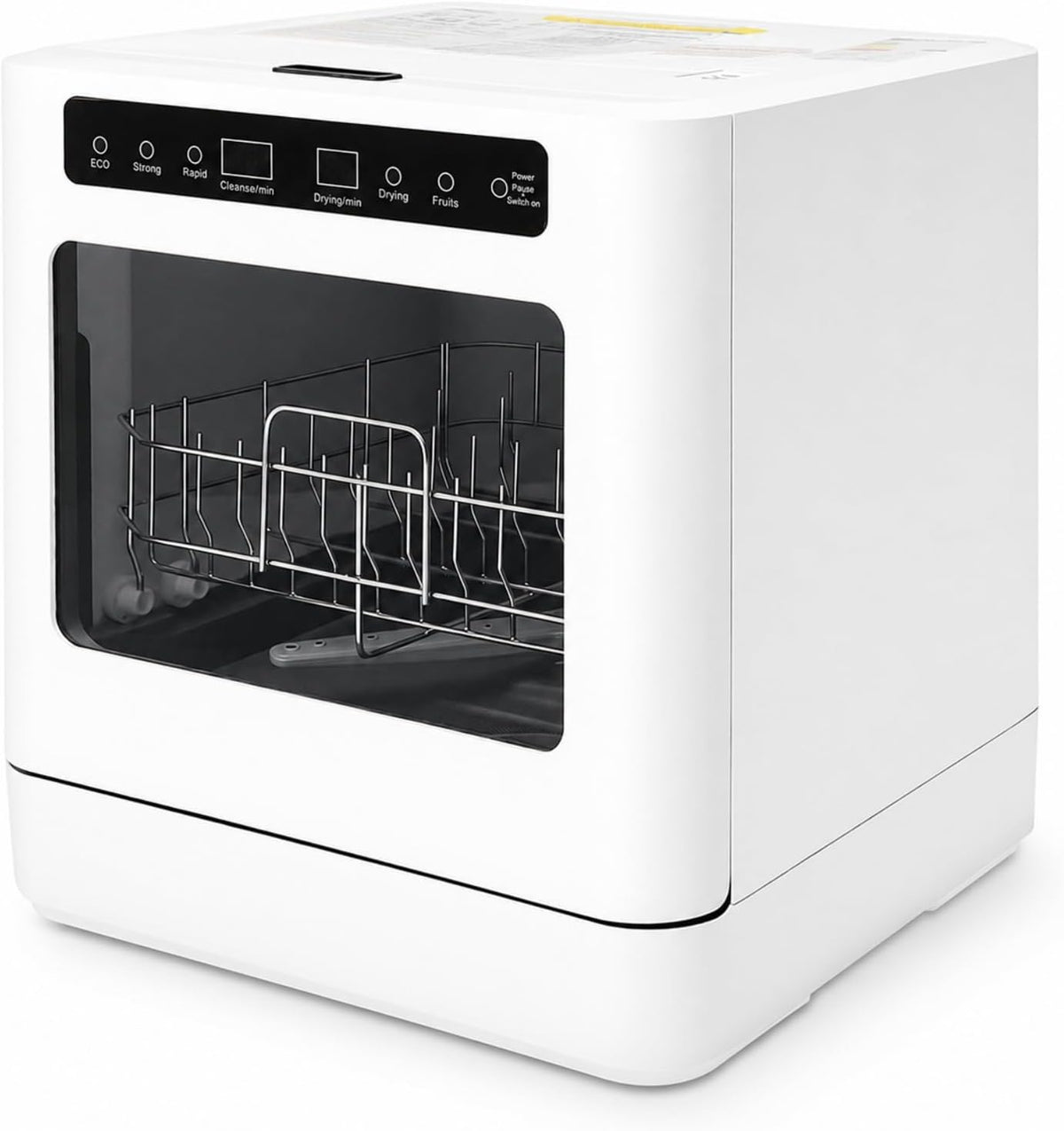 Lave-vaisselle HIKUUER, éclairage LED, 43 × 39 × 46 cm, 5 l, 6, 8 L, 8, 5 L, 5, 1 L, Quatre modes de lavage, portable, appartements, dortoirs