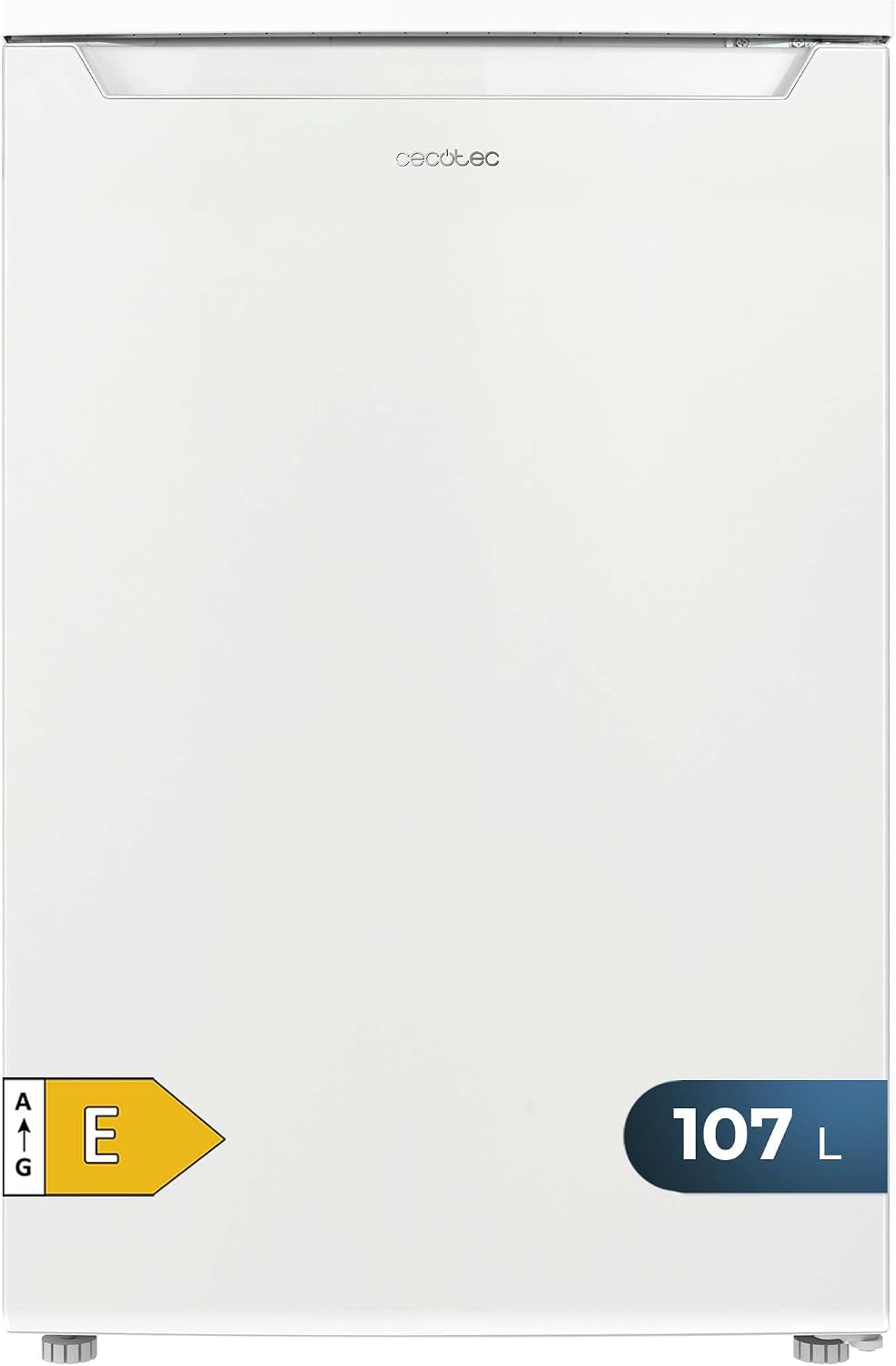 Cecotec Mini réfrigérateur, 107 L, réglable, Faible Niveau Sonore, porte réversible, Classe Énergétique E, Économie d'Énergie