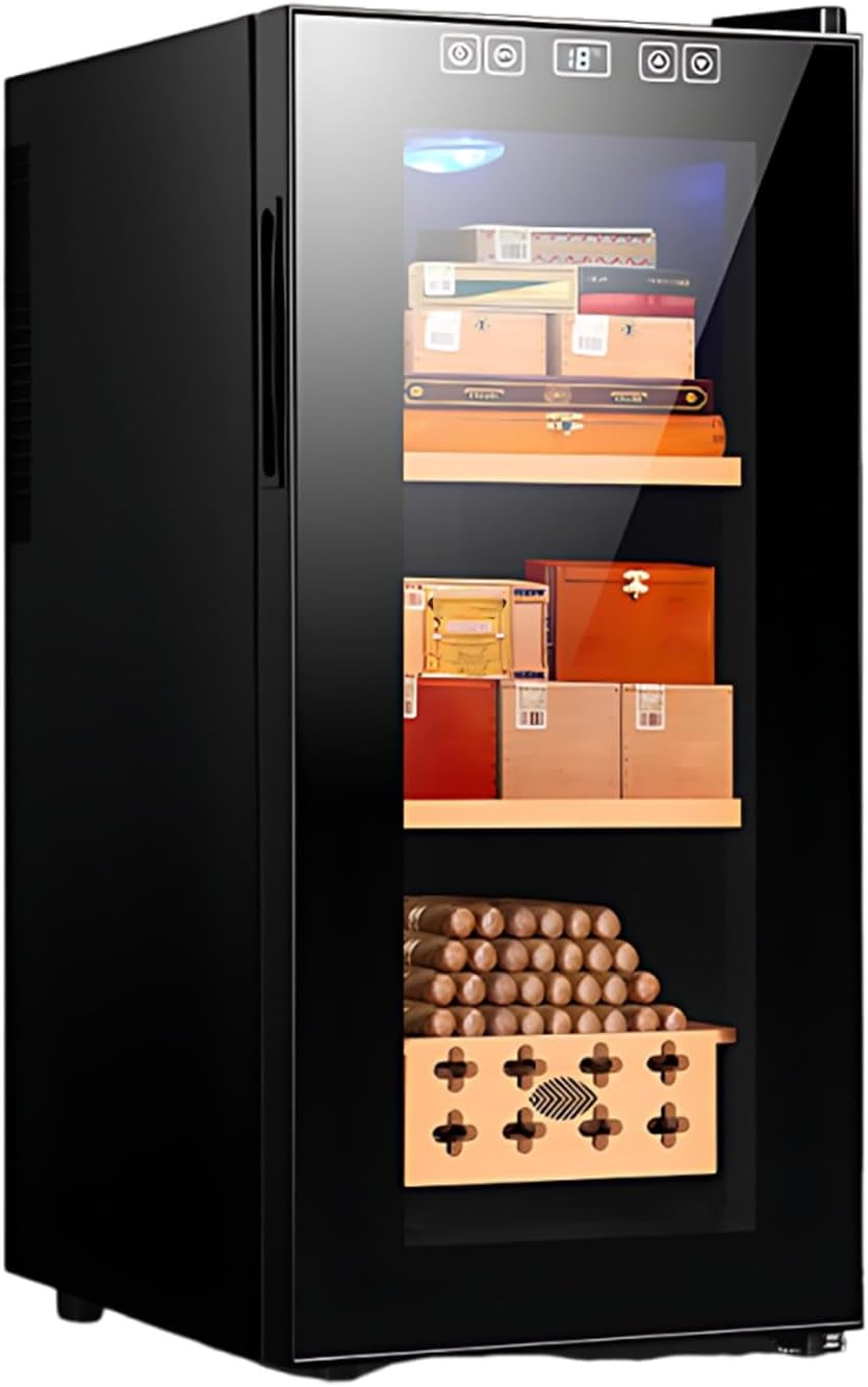 Cave à Cigares électronique Intelligente avec Double Système, verre, Humidor électrique Silencieux pour Collectionneurs 35Lx240Counts, Lissontine