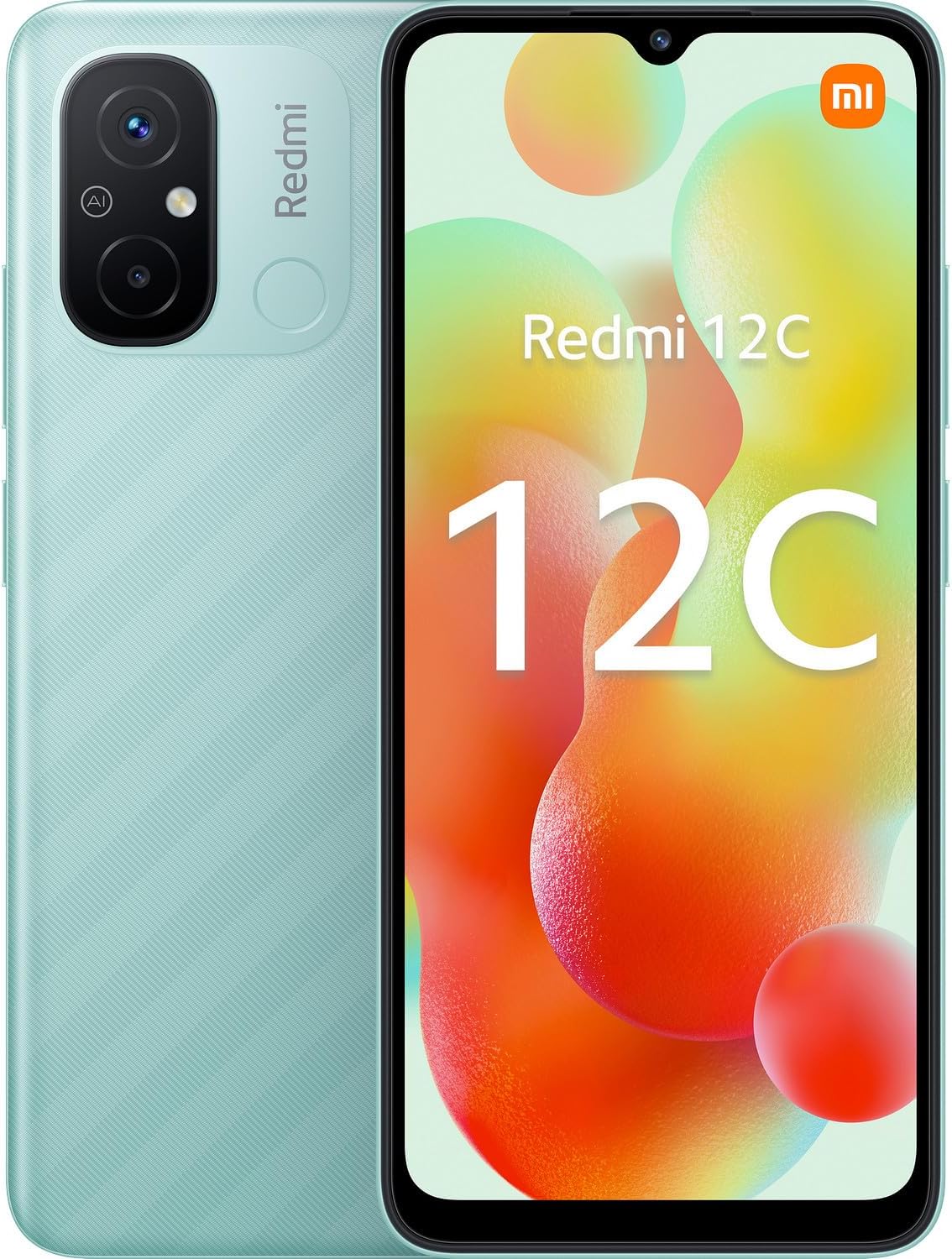 Smartphone et téléphones portables débloqués, Batterie mAh 5000, XIAOMI, 64GO 0GHz, 5000mAh, 10W, REDMI 12C 3/64GO Vert, Ecran de 6.71''