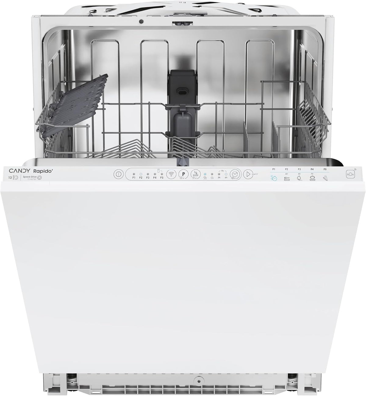 CANDY CI3E7L0W Lave-vaisselle, 60 cm, télécommande, 85 × 59, 7 × 55 cm, 10, 9 L, 43 dB, Wi-Fi