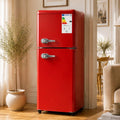 Réfrigérateur KOMHTOM, 7 Niveaux, pour Cuisine et Salon, Réglage de La Température à 7 Niveaux, 112L, 2 Porte, 10 °C, réglable, éclairage LED