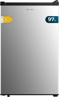 Congélateur Cecotec, acier inoxydable, 55, 1 × 57, 5 × 83, 5 cm, 97 L, 55, 1 cm, 3 tiroirs, Couleur inox, porte réversible, Design compact
