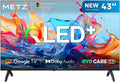 Metz 43MQH7000Z Téléviseur, 43 Pouces, Bluetooth, 108 cm, HDR10, Gen 6 QLED +, éclairage LED, Google TV