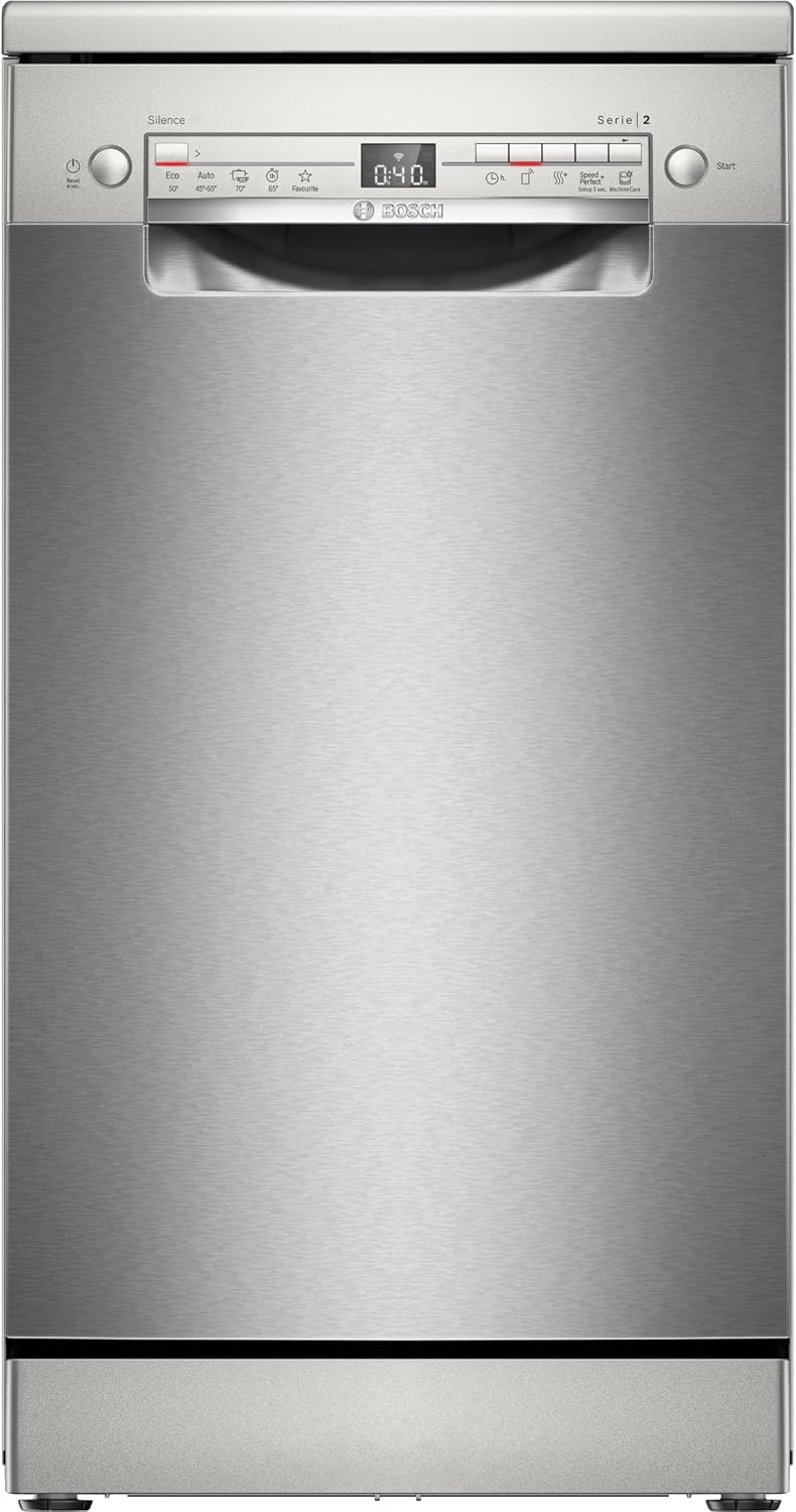 Lave-vaisselle Bosch SPS2HMI42E, 45 cm, 46 dB, 10 couverts, 50 °C, 65 °C, 70 °C, 5 programmes, 3 fonctions, pose libre