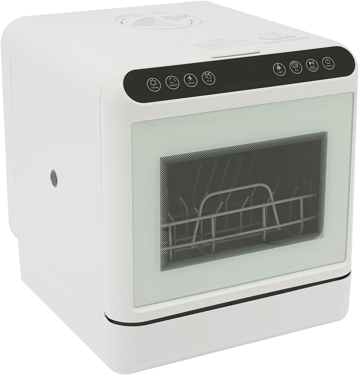 Lave-vaisselle HUOMMGS, verre, éclairage LED, 1100 W, 6 l, 4 modes, 4, 5 l, 18, 11 pouces, 220 V, 240 V, 4 modes de nettoyage, 6 couverts, 50 Hz