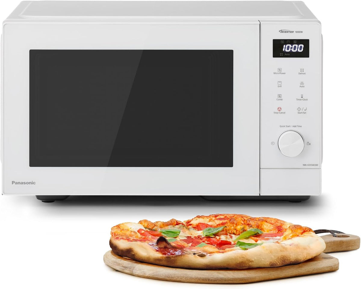 Panasonic Four micro-ondes, 1000 W, 29 L, 3 niveaux, 14 programmes, 3 programmes, Nn Gd 34, fonction gril, sécurité enfants