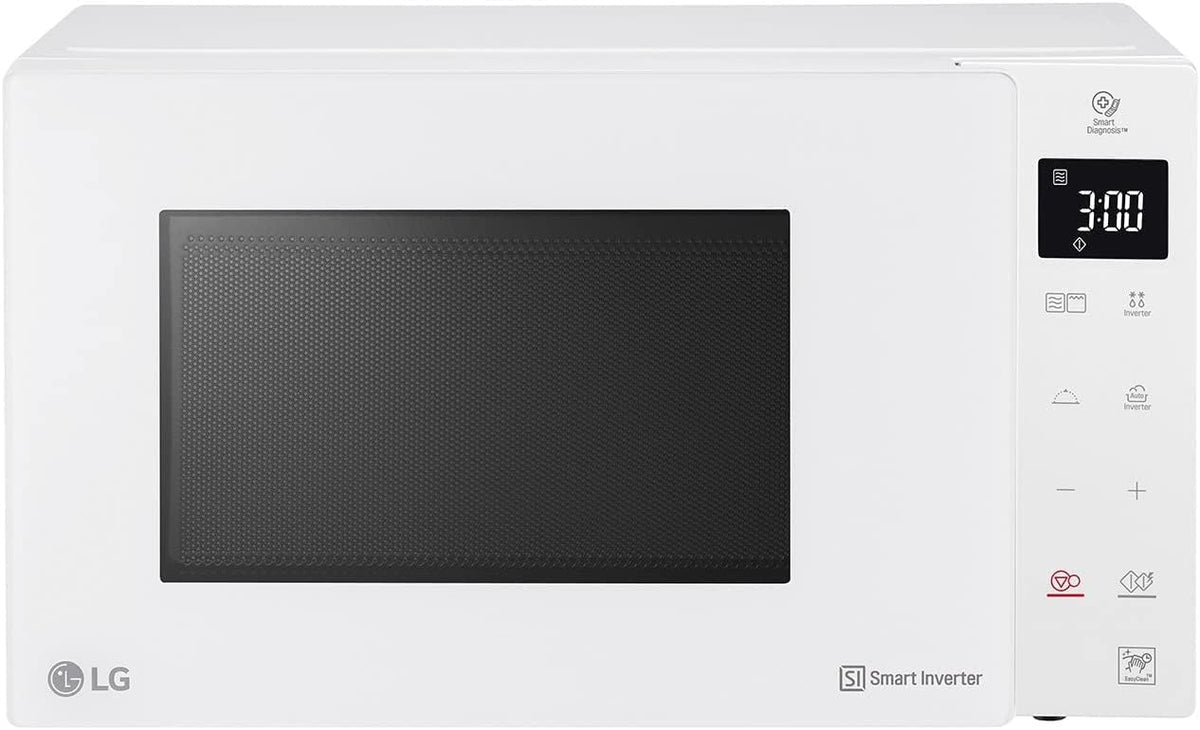 Four micro-ondes, 23 L, LG, 1150 W, 322 × 312 × 228 mm, 1450 W, 476 mm, 388 mm, 272 mm, 900 W, MH6336GIH, 23L, 1150W, Blanc, minuterie