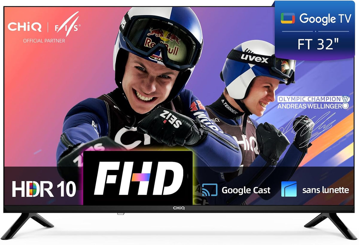 CHiQ LF32FT HDR10 Téléviseur, 80 cm, Wi-Fi, 20 × 20 cm, 718 × 69, 2 × 421, 6 mm, 7 cm, Bluetooth, Full HD