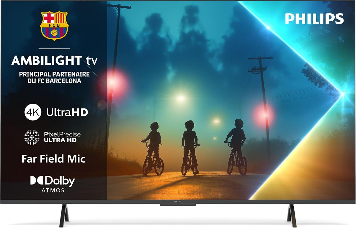 PHILIPS 43PUS8200 Téléviseur, Écran 43 Pouces avec Plateforme Pixel Precise Ultra HD, 4K UHD, éclairage LED, Mini LED, Dolby Atmos