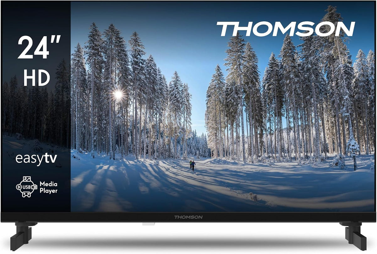 Téléviseur, 24 Pouces, télécommande, THOMSON, 60 cm, TV 24 Pouces, Télécommande Rétroéclairée, Mode Hôtel, 24HD2S13, DVB-T/T2/C/S/S2