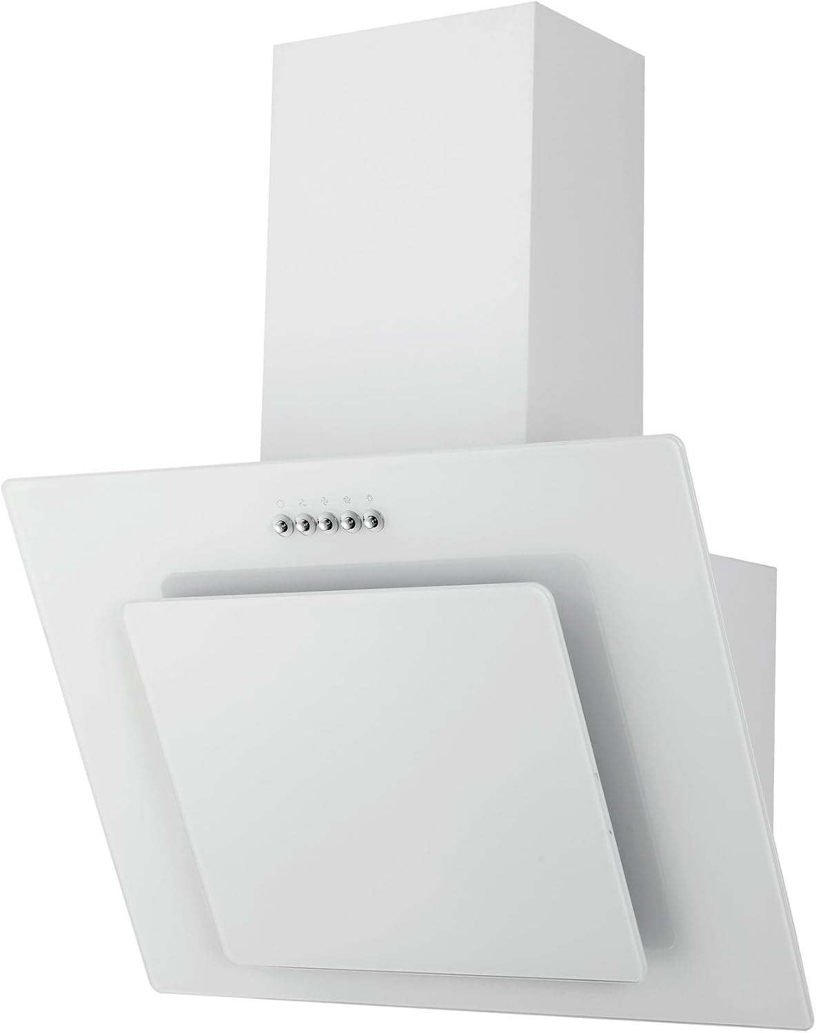 Respekta CH21060WBZ Hotte aspirante, 60 cm, éclairage LED, verre, 62 dB, 110, 7 × 59, 8 × 30, 5 cm, 135 cm, 150 mm, 3 niveaux