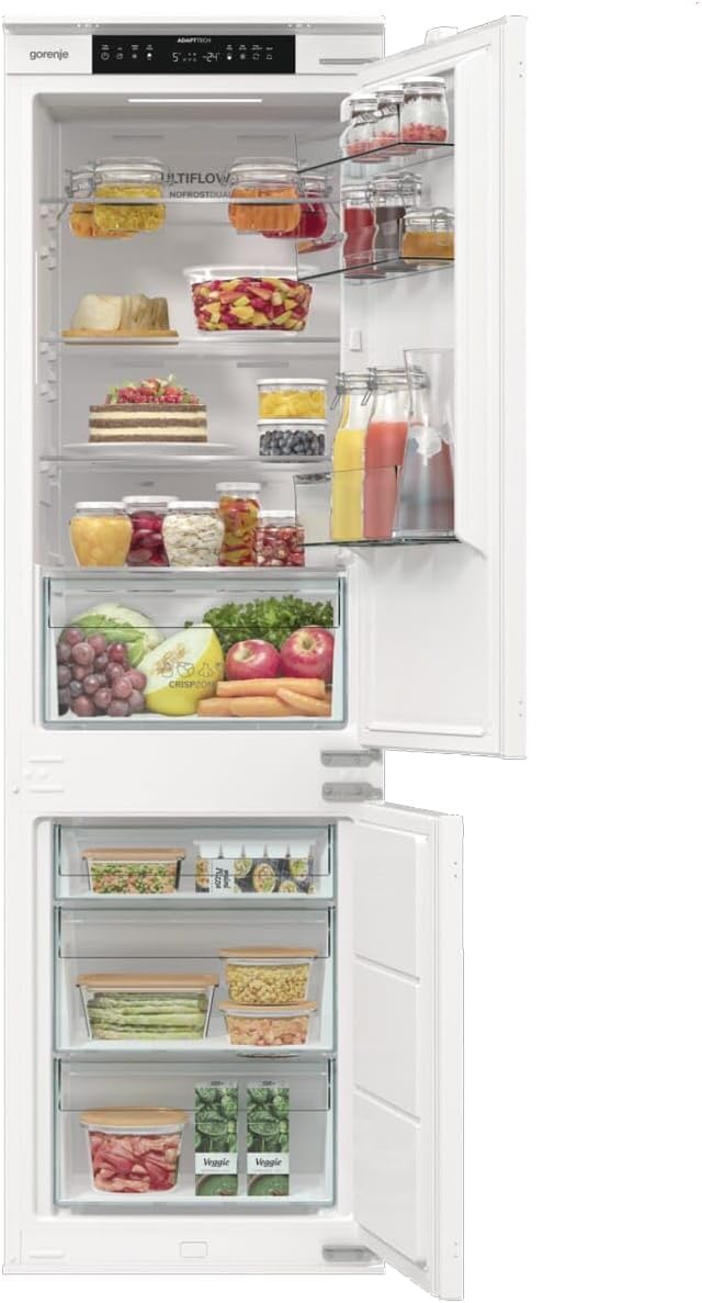 Congélateur Gorenje NRKI517E41, No Frost, 177 cm, 252 L, 176 L, 177, 2 × 54 × 54, 5 cm, 56, 8 × 56, 8 × 56 cm, 178 cm, niche de 177 cm
