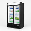 Rafraichisseur de boissons, Générique Armoire à Boissons Réfrigérée 2 Portes Coulissantes avec Canopy, 2°C, 8°C, 736 Litres, éclairage LED