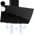 Hotte aspirante KLARSTEIN 641m3, Filtre de Hotte en Aluminium, éclairage LED, 90 cm, Hottes de Cuisine Inclinées, 3 modes, 3 vitesses, 90cm
