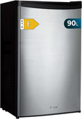 Cecotec Mini réfrigérateur, 90 L, 5 étagères pour un rangement optimal.Classe E., réglable, acier inoxydable, 5 niveaux, 47 cm, 44 cm, 83 cm