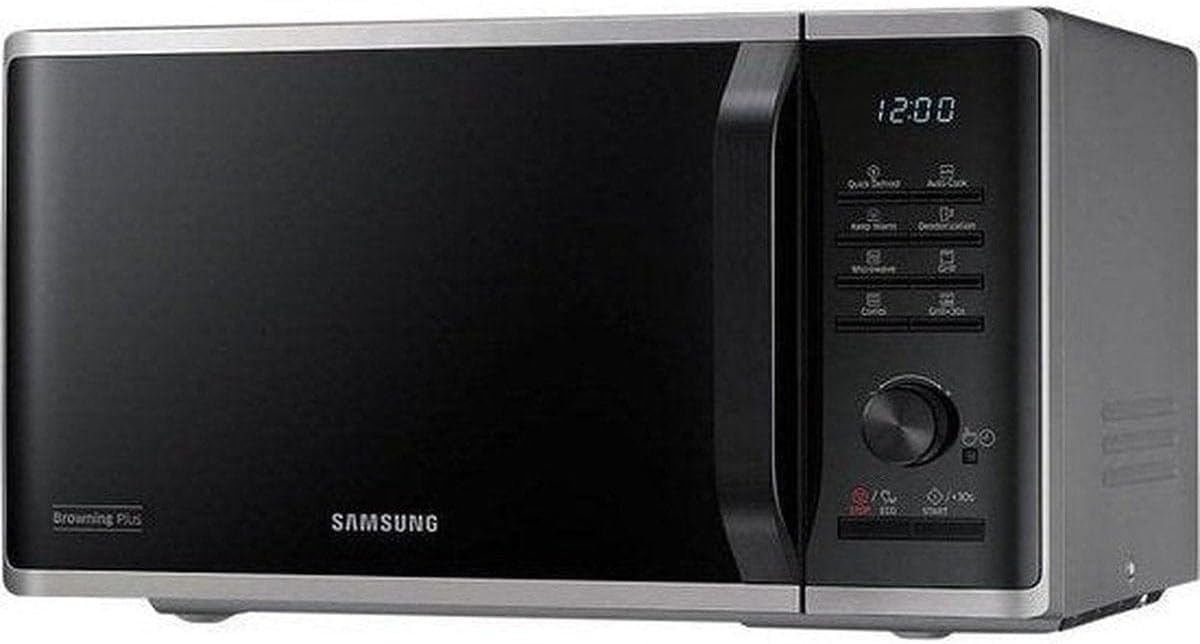 Samsung Four micro-ondes, 800 W, 23 l, 48, 9 cm, 27, 5 × 48, 9 × 39, 2 cm, 330 × 211 × 324 mm, 6 niveaux, MG23K3515AS, 27 programmes