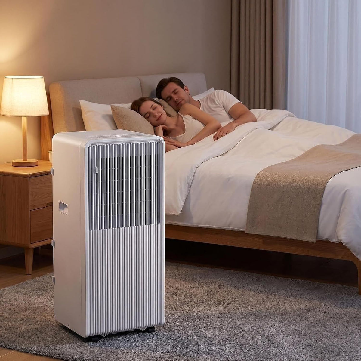 Climatiseur HUGGWRT, télécommande, 12000 BTU, Refroidissement pour Chambre e, 10000 Btu, 2 Vitesses, 3 Modes, 2 Vitesses de Ventilateur