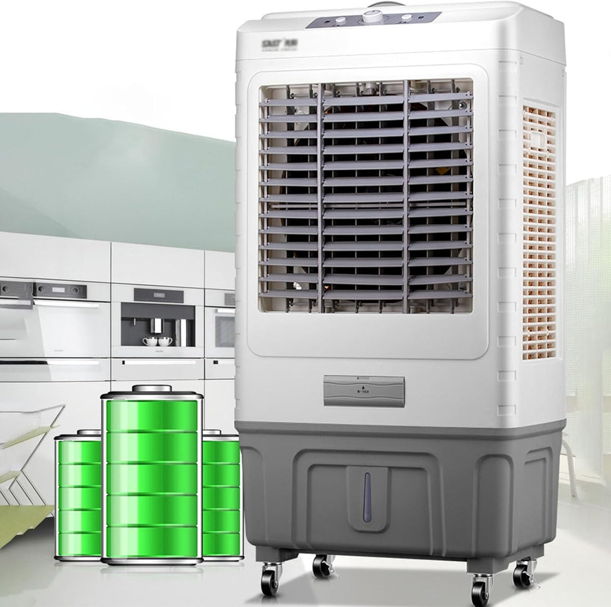 LIPJIA Climatiseur, 3 Vitesses, portable, réservoir d'eau, humidificateur Industriel, Grand réservoir d'eau