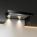 Gurari 3003C Hotte aspirante, 60 cm, éclairage LED, Verre noir, 1, 5 W, 600 mm, 110, 5 mm, 433 mm, 150 mm, 1 000 m3/h, 1000 m3/h, CH 3003C