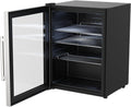 cozze Réfrigérateur, 46 dB, Frigo Compact pour Cuisine Extérieure, éclairage LED, acier inoxydable, 1 W, 60L, 46dB, 18 °C, 25 °C, 3 étagères