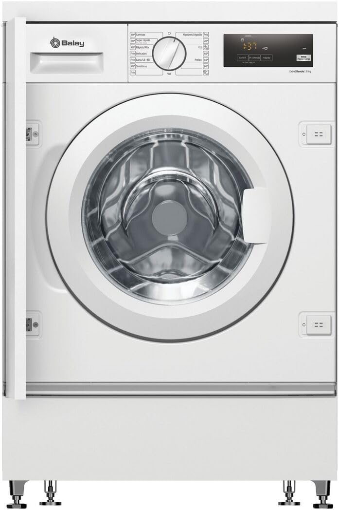 Balay 3TI979B Lave-linge, 1200 tr/min, éclairage LED, 7 kg, 60 CM, 1.200 tr/min, 82 cm, encastrable