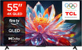Téléviseur TCL 55T6C HDR10, 55T6C 55' QLED 4K HDR TV, Dolby Vision, Fire TV, Appuyez et Demandez à Alexa