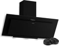 KLARSTEIN Hotte aspirante, 90 cm, éclairage LED, Cuisine, 3 Vitesses, 55 W, 254 m3/h, 404 m3/h, Noir, Hotte Décorative Inclinée