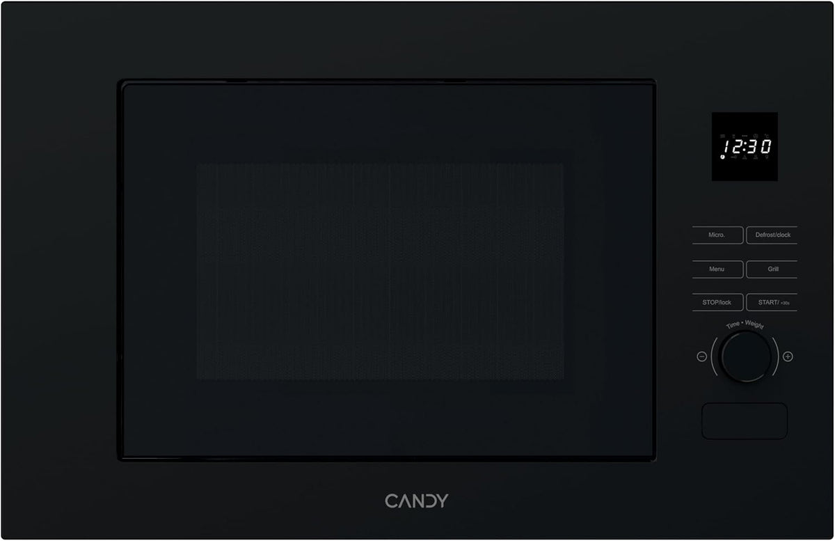 Four micro-ondes, éclairage LED, 385 × 595 × 337 mm, CANDY, 1000 W, 385 mm, 595 mm, 31, 5 cm, Micro-ondes Encastrable CA38FL7N20WXB 20L 1000W Noir