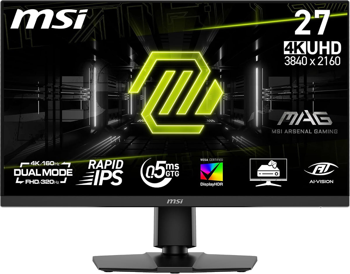 MSI MAG 272URDF E16 Moniteur de jeu 27 pouces UHD, dalle Rapid IPS, 0,5 ms, FreeSync Premium, DisplayHDR 400